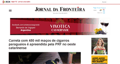 Desktop Screenshot of jornaldafronteira.com.br