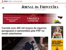 Tablet Screenshot of jornaldafronteira.com.br